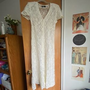 Vintage Dawn Joy fashions full length lace dress